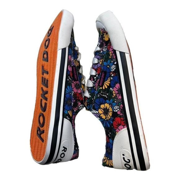 Rocket Dog Women’s 8.5 Jazzin Flower Frenzy Lace Up Beach Shoe Sneaker - Picture 8 of 9